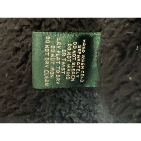 Ralph Lauren size XL vest faux suede black fleece interior elevated office - Picture 7 of 8